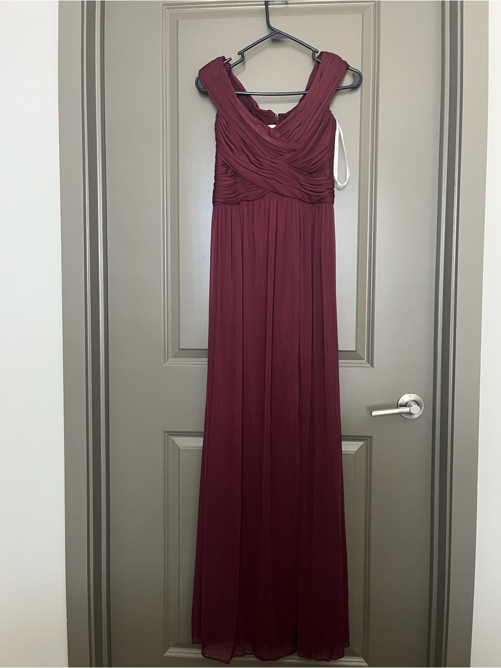 Burgundy Maxi Off-Shoulder